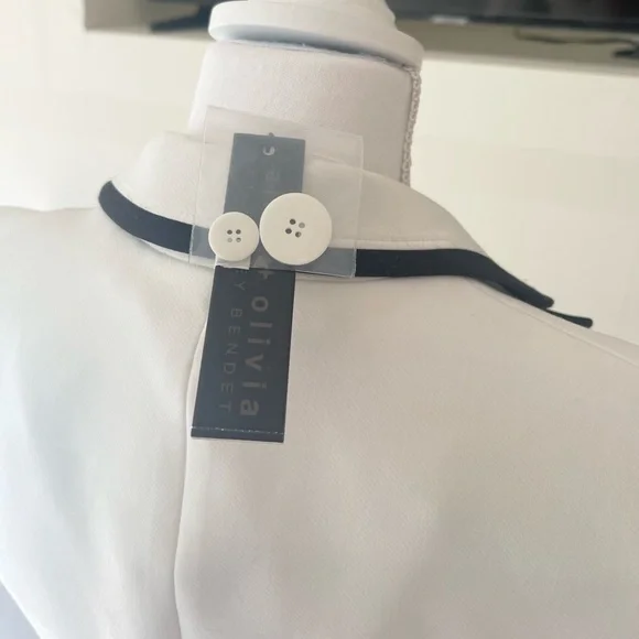 ALICE + OLIVIA Breann Fitted Contrast Trim Blazer NWT - Picture 10 of 16